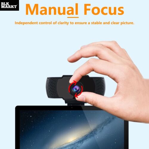 Webcam HD with Microphone Web Camera USB 2.0 for PC MAC Desktop Laptop Computer - Picture 8 of 10