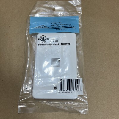 Allen Tel AT30-1-15 Versatap Faceplate, 1-Port, White Pack of 25