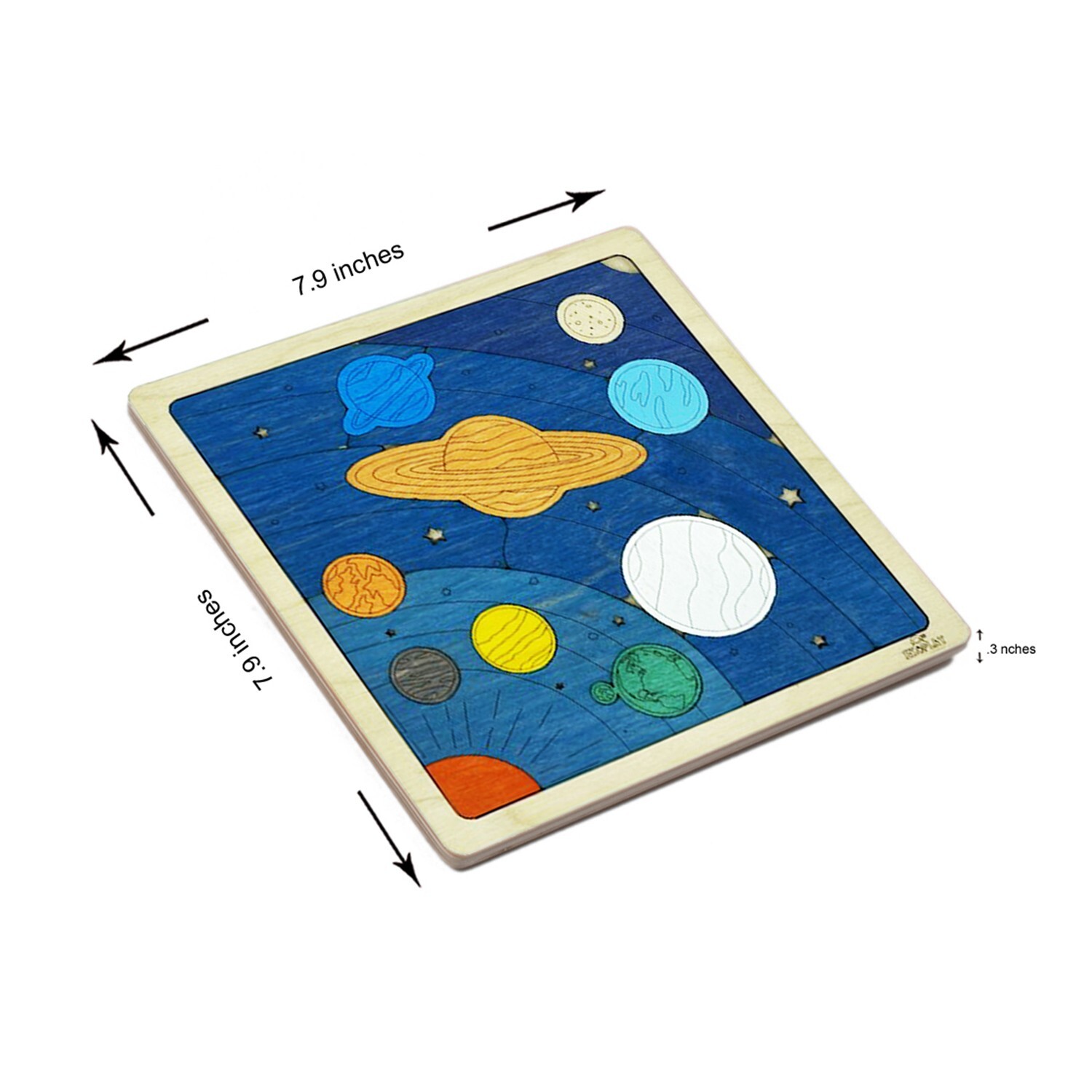 EKOPLAY Wooden Puzzles for Kids, 18 Piece Jigsaw Puzzle