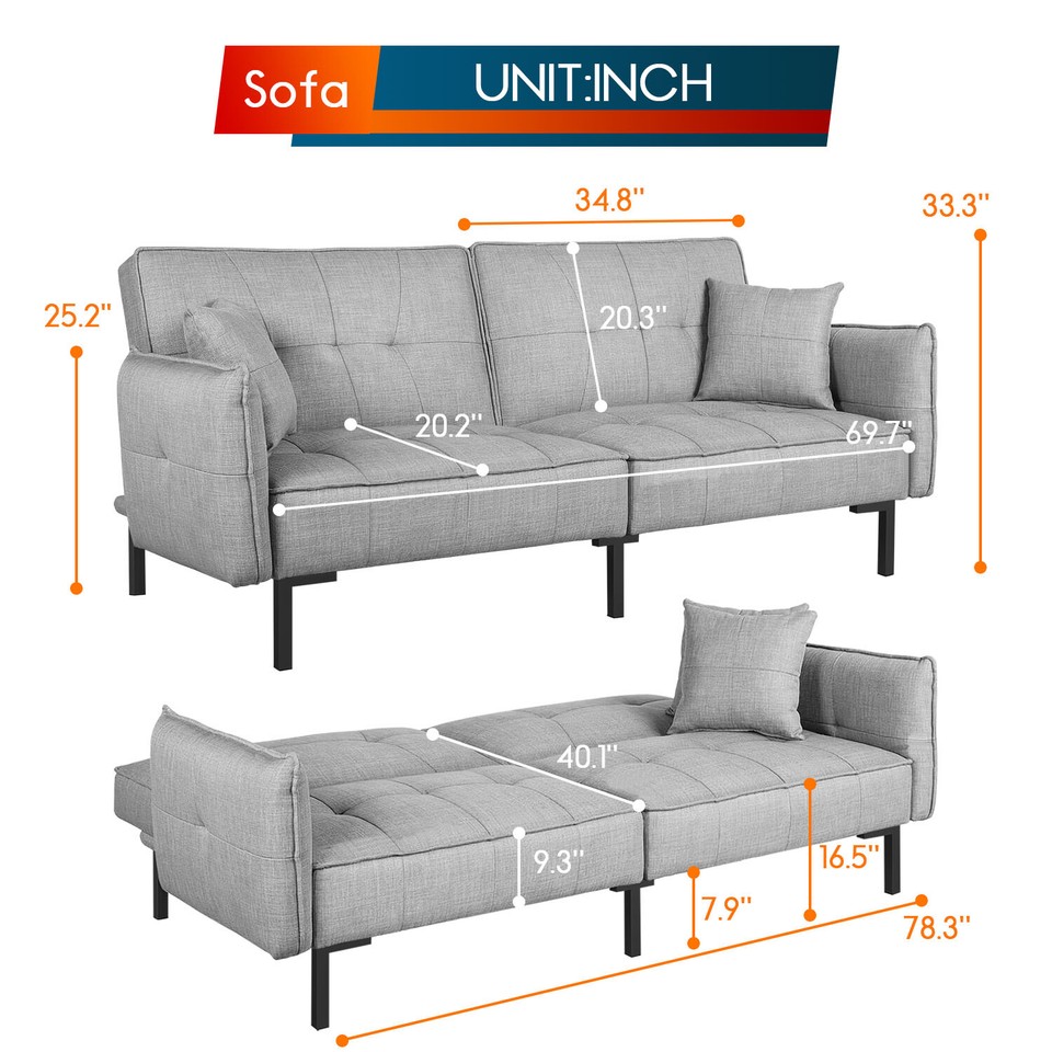 Futon Sofa Bed Couch Bed Sleeper Sofa Folding Sofa Small Sofa