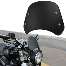 Metal Motorcycle Windshield Matte Black Front Fly screen Universal Windscreen