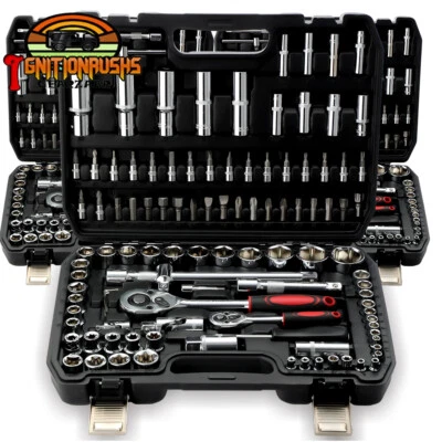 GEARZAAR 108PCS Socket Set Kit Mechanics Tool Ratchet Wrench Car Repair Toolset W/ Case