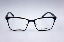 Lamb La086 Navy Rectangle Stainless Eyeglasses Frames 53-16-135 B:38