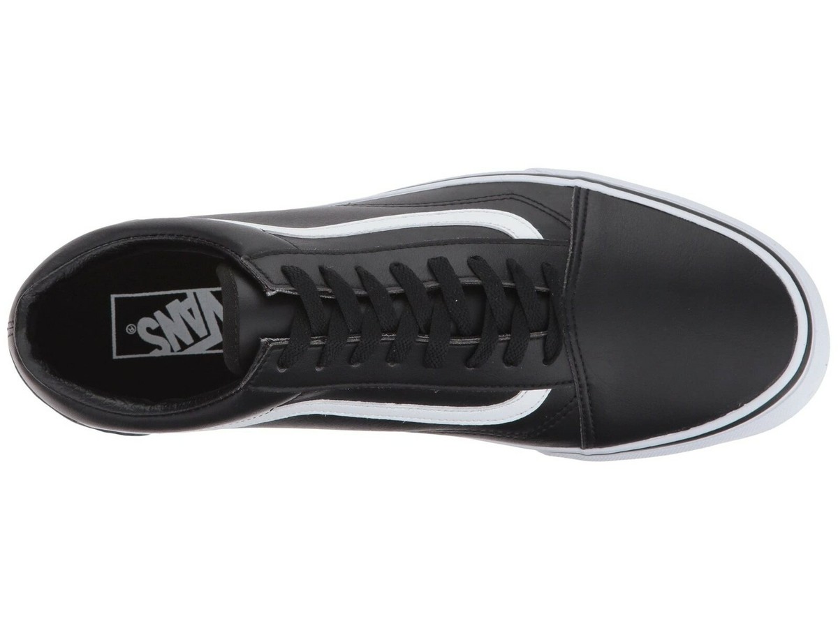 VANS★OLD SKOOL★兼用★LEATHER BLACK/TRUE WHITE Brand New Vans Old Skool ComfyCush Black/ White Leather 100