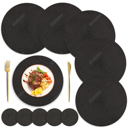 6er Set Tischsets & Untersetzer Rutschfest Wärmedämmung Esstisch Platzsets
