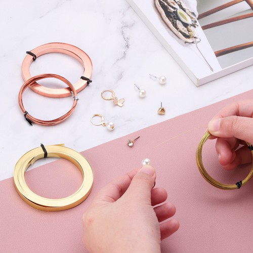 19.7" Brass Square Wire 6mm Wide Bendable Beading Wire 30 Gauge Flat Bezel Wire - Picture 3 of 5