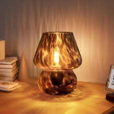 Mushroom Lamp Small Vintage Table Lamp for Bedroom Nightstand, Bedside Lamp Tran