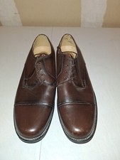 Chaps Cap Toe Oxford Laceup Mens Size 9.5 Brown Leather