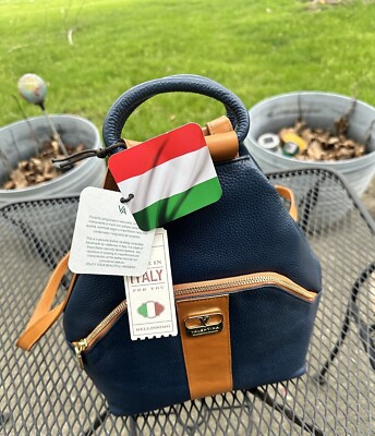 VALENTINA Made In Italy Leather Sling Backpack | eBay display picture 1
