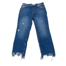 We the Free Free People Maggie Straight Raw Hem Jeans Women's 31 Indie Boho