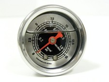 0-15 Psi 15 Psi Inline Fuel Pressure Liquid Filled Gauge Kit Black 18 Npt