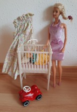Barbie Bedtime Baby Barbie mit Baby Krissy, Himmelbett und BobbyCar viel Zubehör