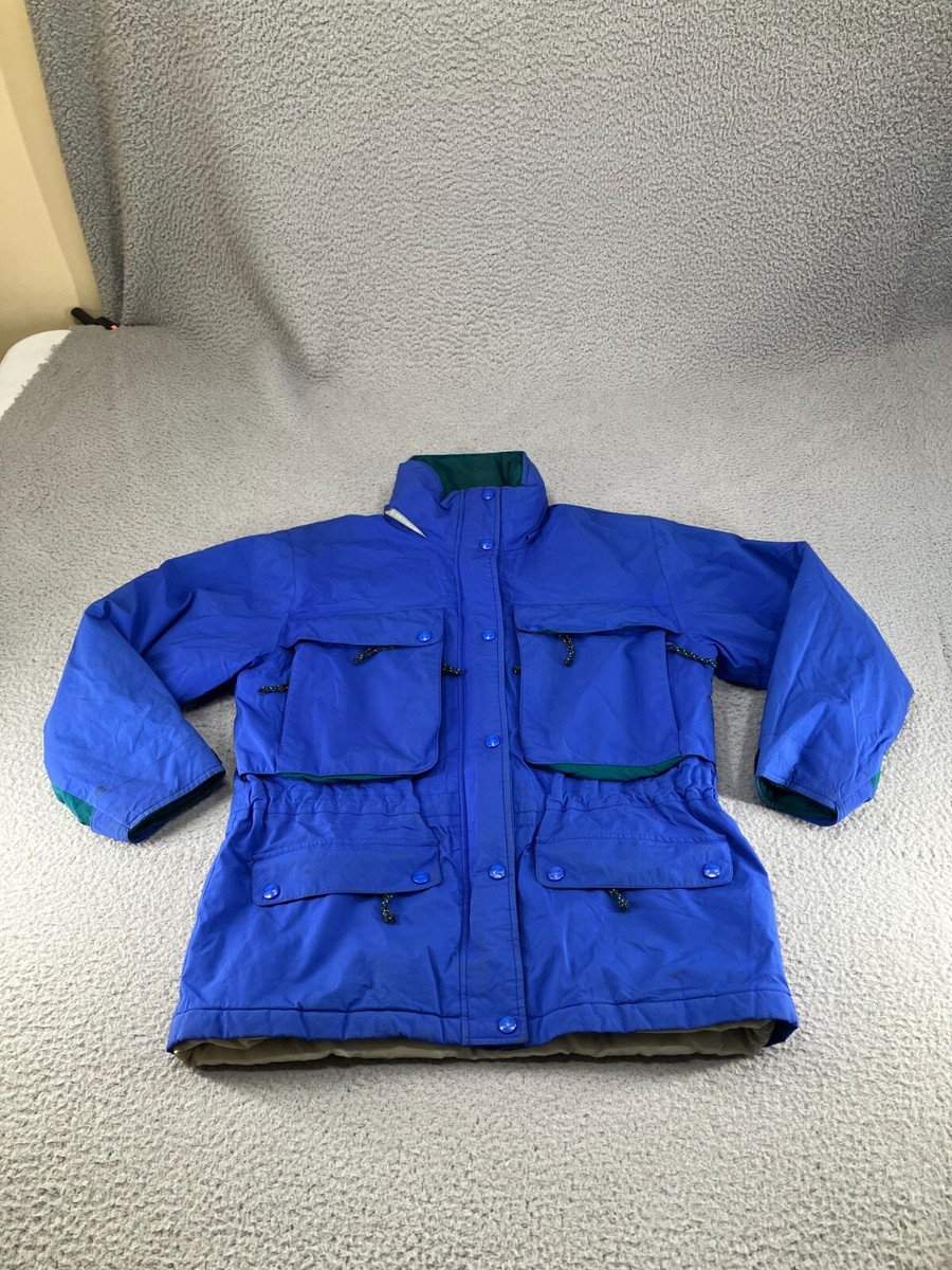 Vintage LL Bean Jacket Womens Medium Blue 90s North Col Gore Tex 
