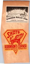 Vintage Roller Rink Stickers Lot Lynwood, Pacific, Skateland & Robinsons Corner