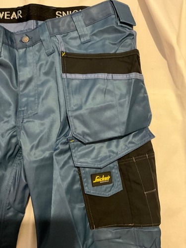 Snickers 3212 Craftsmen Holster Pocket Work Trousers, Ocean Blue size 154 38" - Picture 3 of 11
