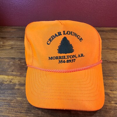 Vintage Snapback Trucker Hat Cap Cedar Lounge Morrilton Arkansas Bar Grill