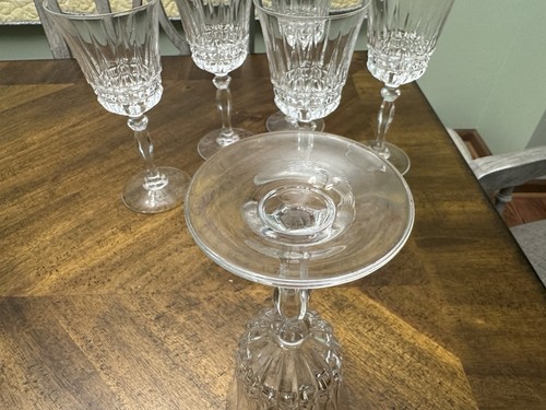 Set of 6 Vintage Crystal Villeneuve Wine Goblets Cristal D'Arques-Durand 8 1/4" - Picture 5 of 5