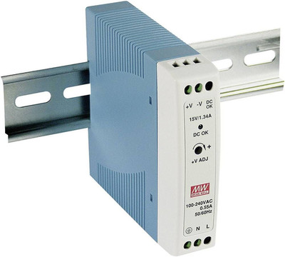 Mean Well SNT DIN-SCHIENE 24W 24V/1A Stromversorgung Schaltnetzteil 2 STÜCK