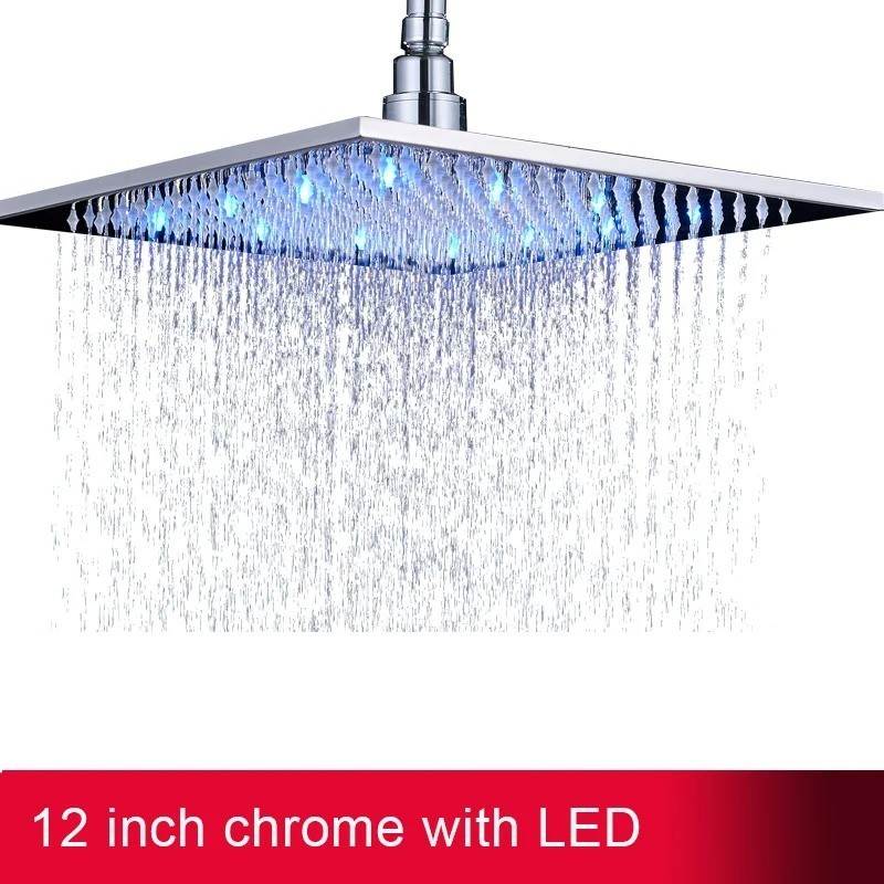 Square Brass Color Changing Bathroom