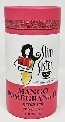Slim Sister Tea 50 Pack Mango Pomegrante Green Tea Brand New Sri Lanka 