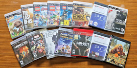 Huge PS3 Gaming Lot, System w/ controllers and 15 games! Tested, works great!
