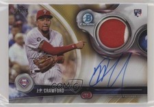 2018 Bowman Chrome Relics Gold Refractor 23/50 JP Crawford #BCAR-JC Auto 8k4