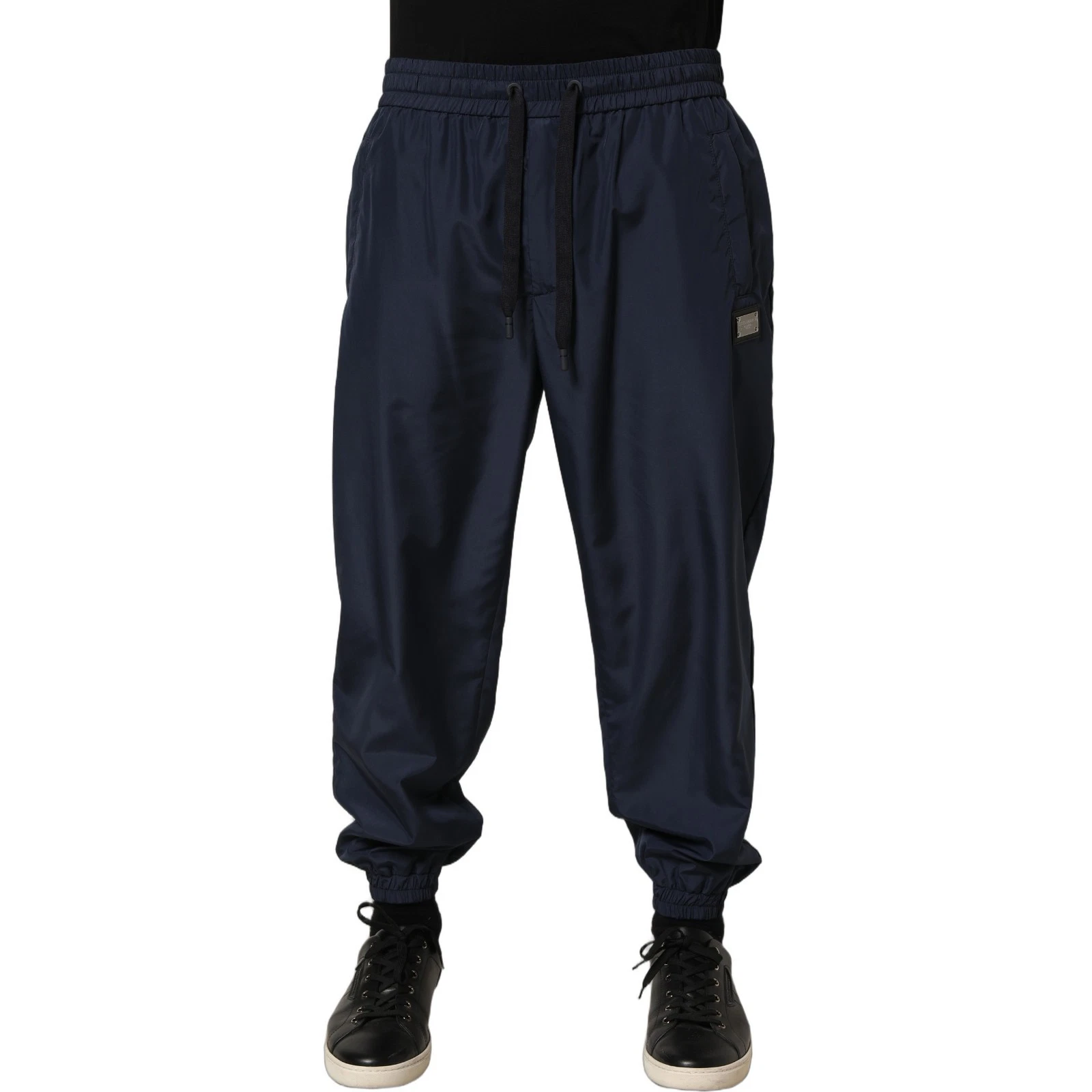 DOLCE & GABBANA Pants Dark Blue Polyester Jogger Sweatpants IT46/W32/S 1200usd
