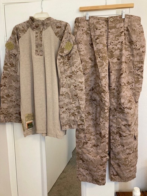 USMC FROG UNIFORM - MCCUU - DESERT MARPAT - LARGE LONG | eBay