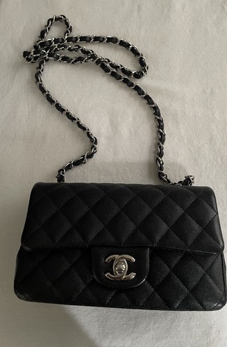 Chanel classic Mini Flap Black Caviar