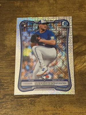 Trey Yesavage 2026 Bowman Chrome Mega Box Mojo Refractor #41 Rookie RC Toronto
