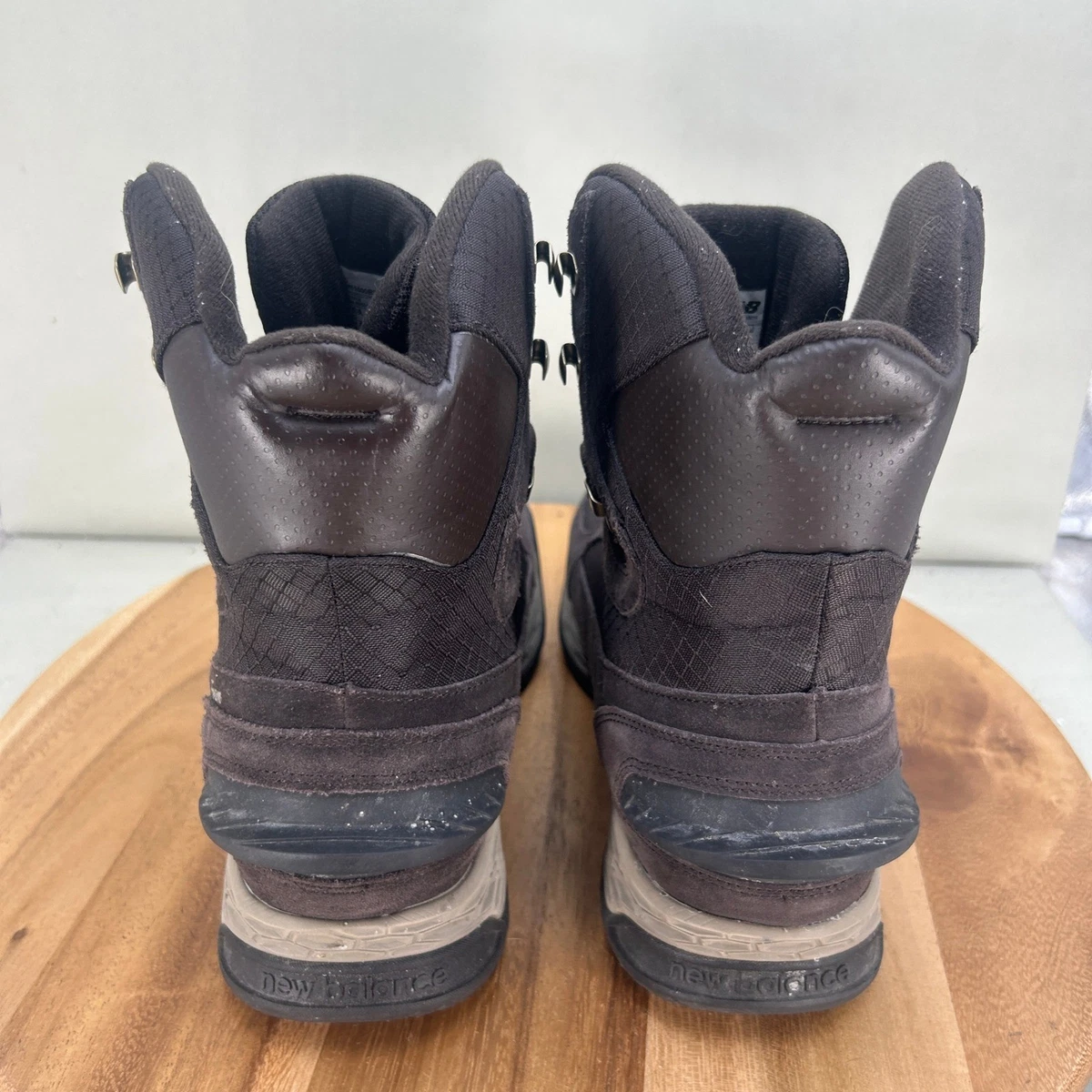 New Balance Fresh Foam 1000 Waterproof Winter Boots Mens 10.5 Brown Black