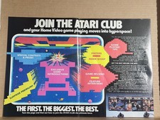 Atari Club Home Video Games Membership Vintage Authentic Print Ad