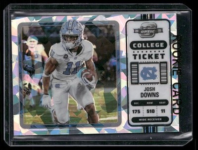 2023 Panini Chronicles Draft Josh Downs Contenders Optic Cracked Ice /11