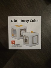 Busy Cube for Toddlers 1-3   Montessori Sensory Toy for Travel  Learning