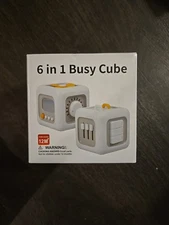 Busy Cube for Toddlers 1-3 – Montessori Sensory Toy for Travel & Learning