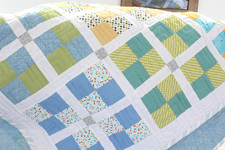 New Handmade Baby Boy Quilt  4 Patch Blocks