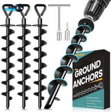 Ground Anchors Screw In Heavy Duty Ground Trampoline Stakes High Wind Tent