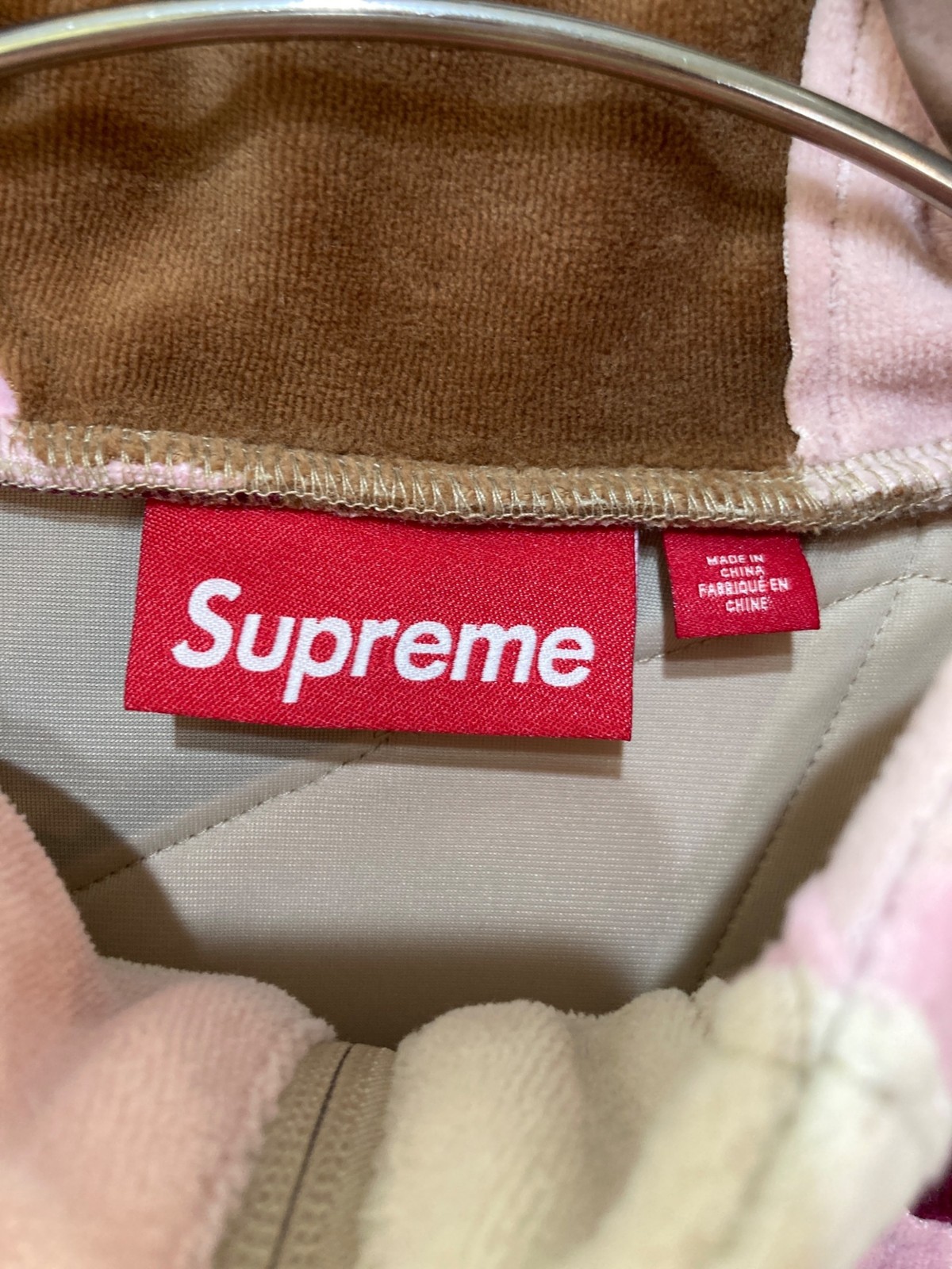 SUPREME Patchwork Velour Track Jacket Cotton Pink… - image 6