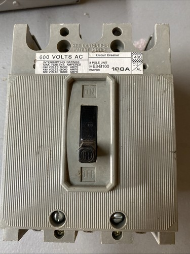 HE3B100 SIEMENS 3 POLE 100AMP 480V CIRCUIT BREAKER