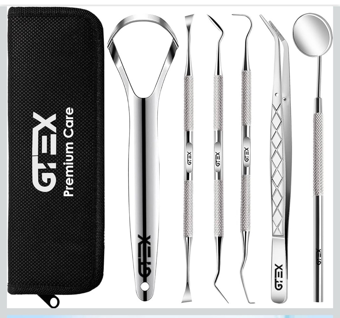 GTEX Plaqueentferner für Zähne – 6-teiliges Zahnpflegeset zur Zahnreinigung – Pla…
