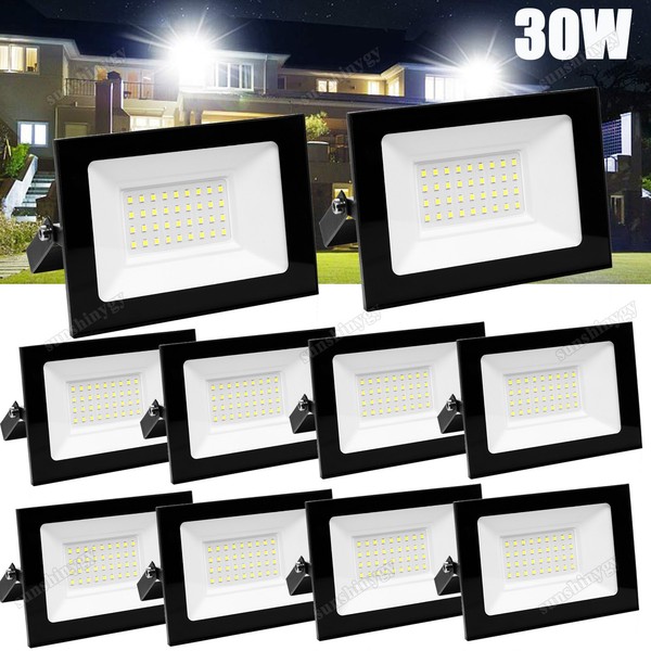 10X30W Led Fluter 3000Lm AußEn Strahler Flutlicht Scheinwerfer Garten Lampe IP66-image