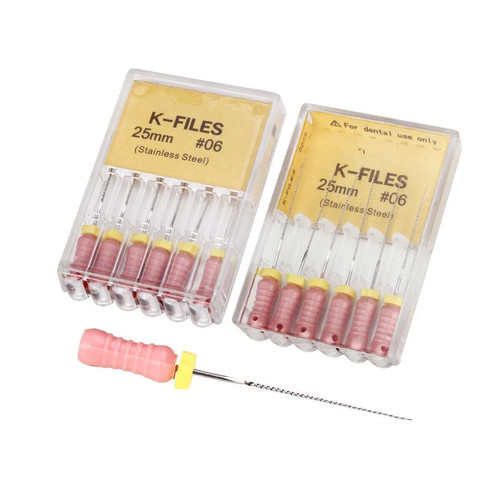 6*/Confezione Dentale Acciaio Inox Endodontico Canale Radice K-Files 21/25/31mm Uso Manuale - Foto 18 di 38