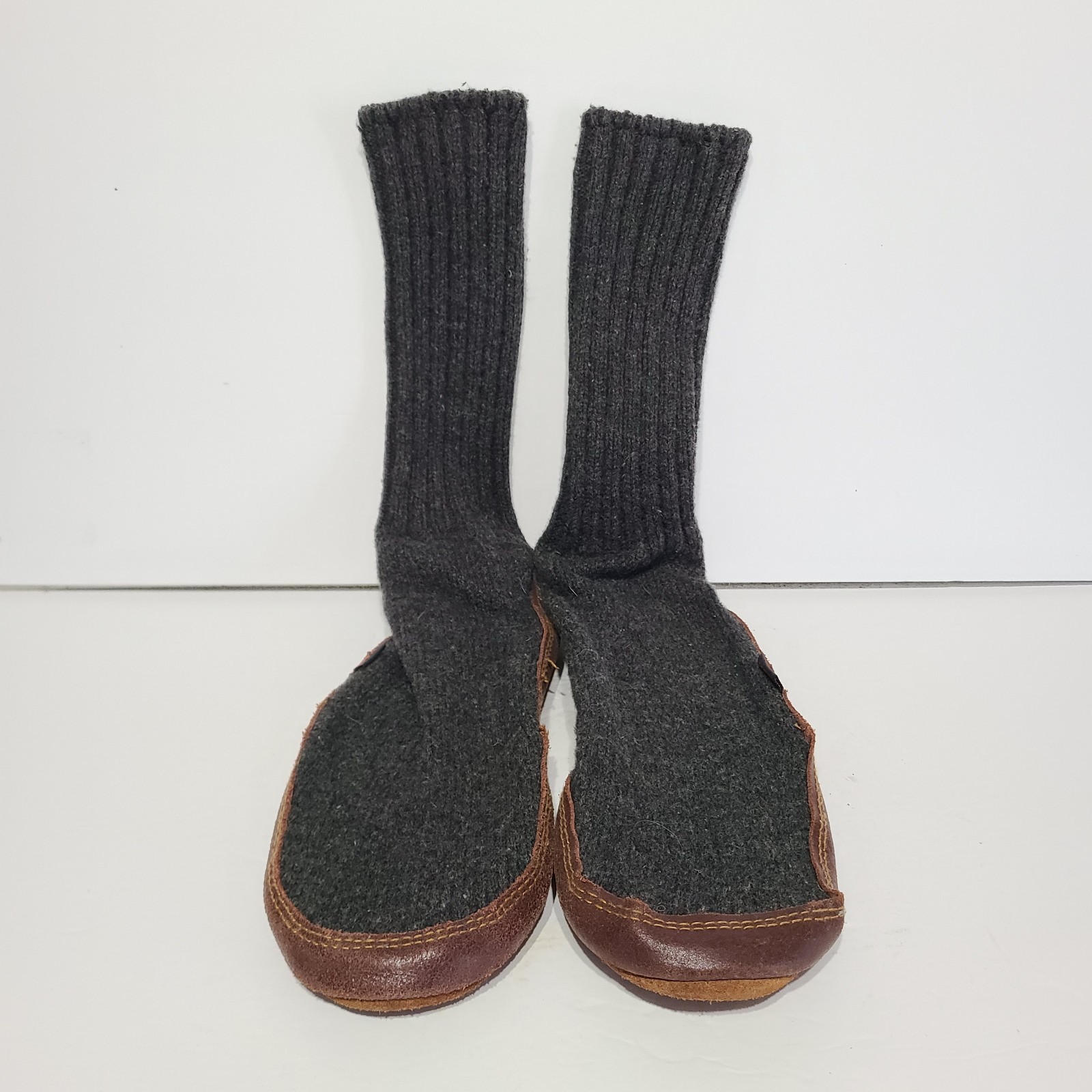 SAOLA B39 Ghianda Ragg Lana Ciabatta Originale Suola Pelle Uomo 6 7 Donna 8 9