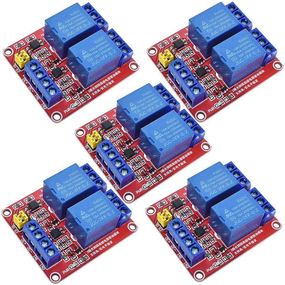 2PCS 5V 4 Channel Relay Module Optocoupler High Low Level Trigger | eBay