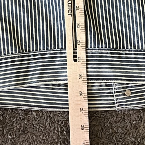 Levis Jacket Mens Large Blue Striped Denim Relaxed Workwear Chore A4820-0016 - Bild 15 von 15