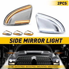 Side Mirror Light Cover Turn Signal Lens For 2010-18 Dodge RAM 1500 2500 3500 EV