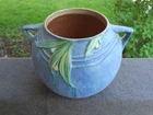 New ListingVintage Roseville Velmoss Blue/Green Jardiniere Pottery Art Deco