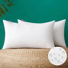 12 x 20 Outdoor Pillow Inserts Set of 2 Premium Water Resistant Throw Pillow