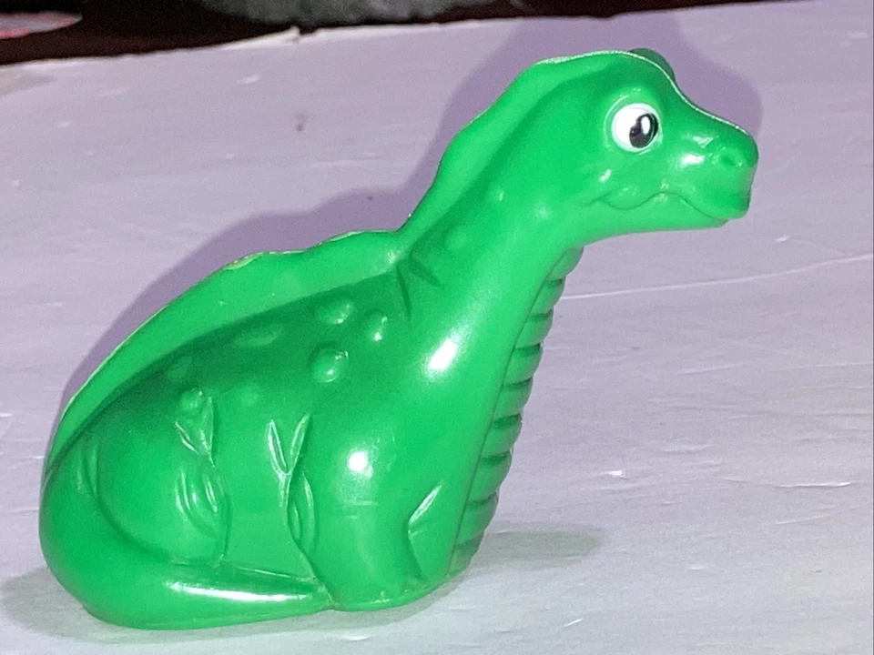 1987 Dizzy Dizzy Dinosaur Wind-Up Green Dino Game Figure Tested Runs - See Video - Image 4 of 4