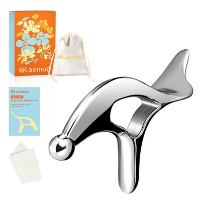 Pressure Point Massage Tool for Deep Tissue - Metal Muscle Scraper Gua Sha To...